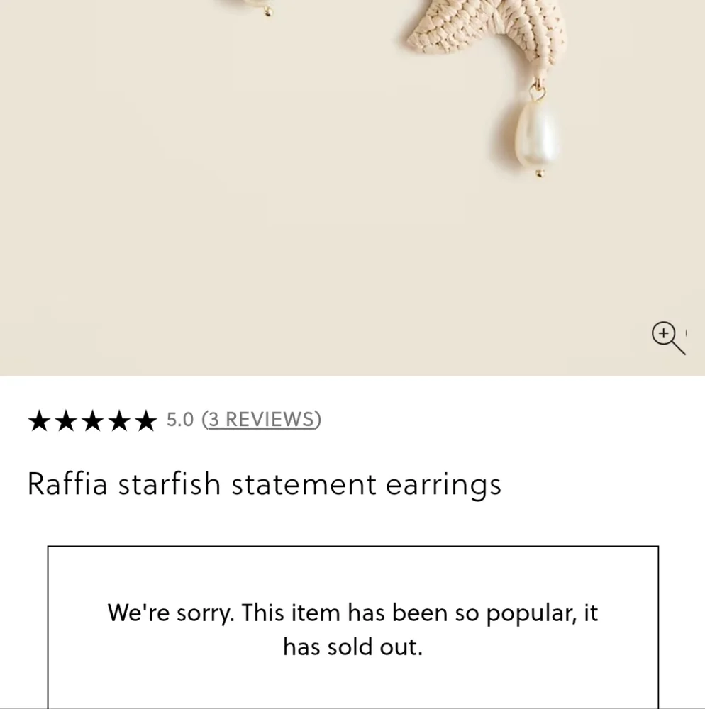 J.Crew Raffia Starfish Statement Earrings BNWT SO RETIRED $70 RETIRED